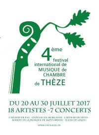 Festival international de musique de chambre de Thèze. Le jeudi 20 juillet 2017 à PAU. Pyrenees-Atlantiques.  20H00
